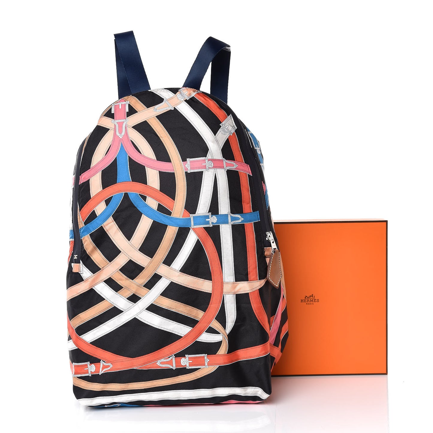 Silk Barenia Cavalcadour Airsilk Backpack Black Bleu Marine Fauve