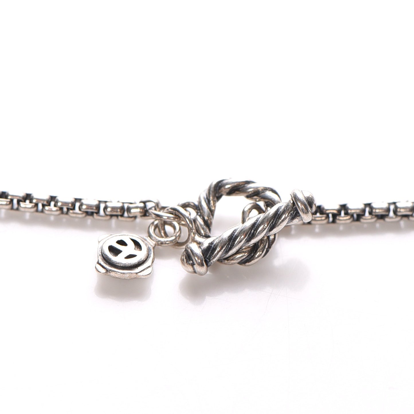Sterling Silver Pearl 7.5mm Quatrefoil Long Chain Necklace