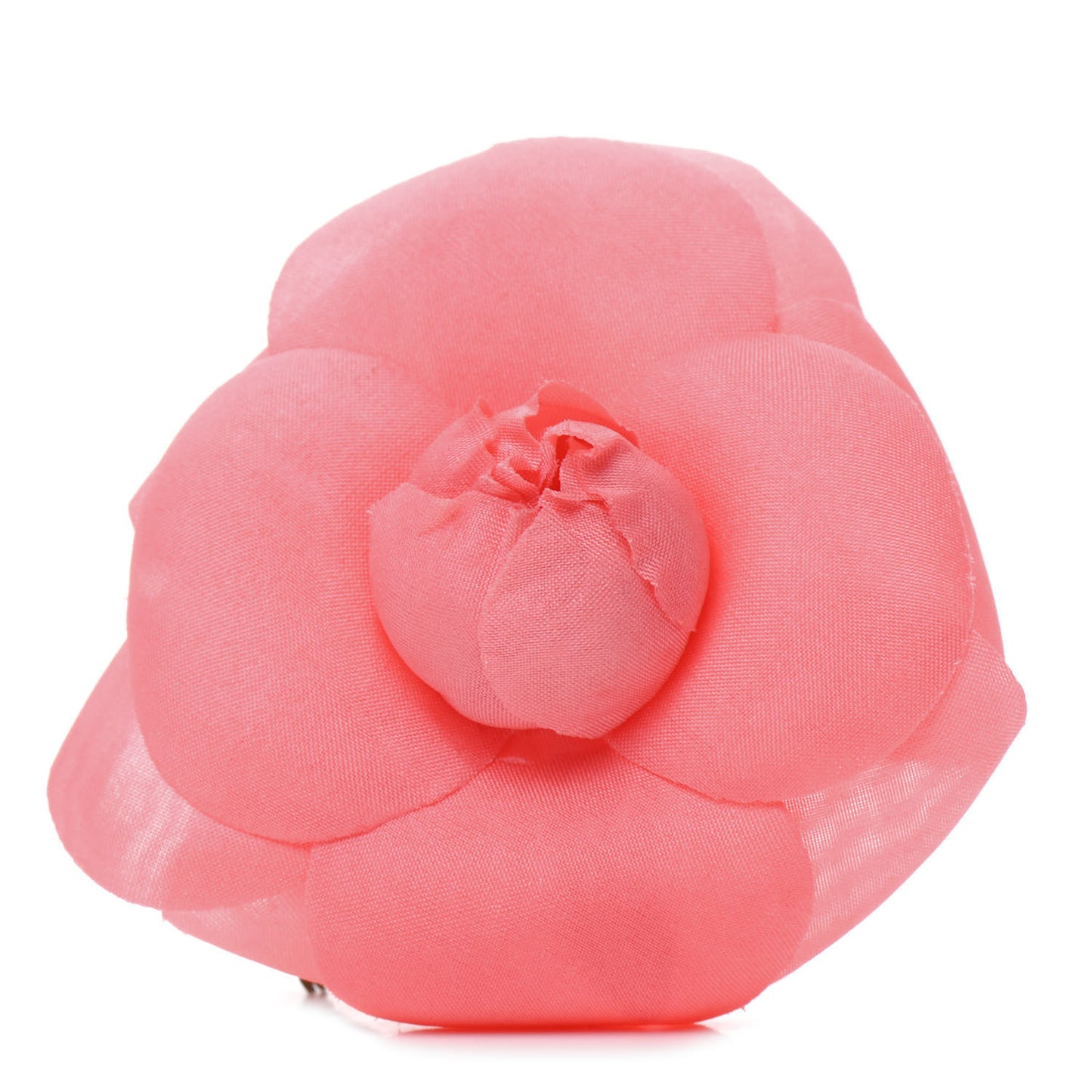Silk Taffeta Camellia Brooch Pin Rose Pink
