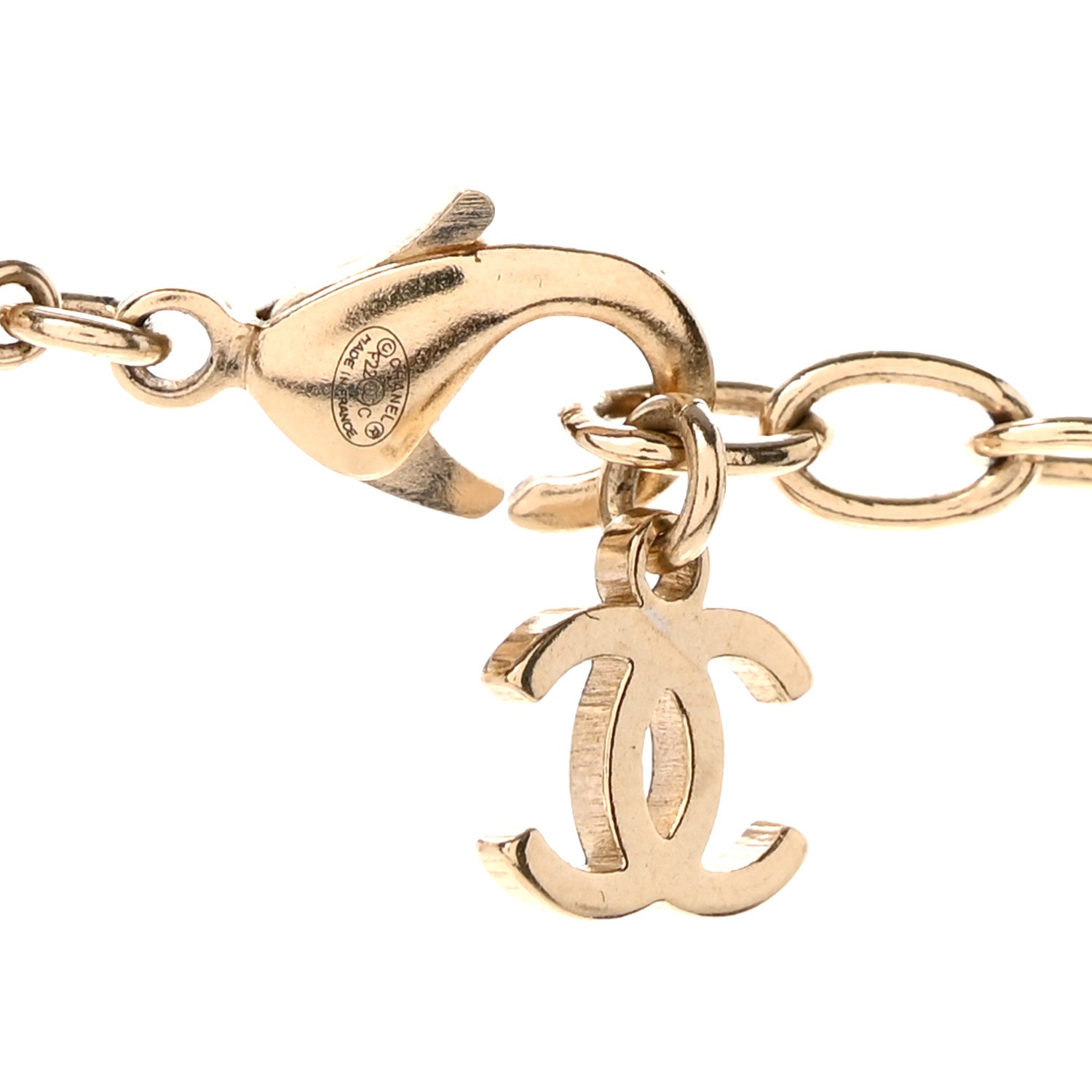 Chanel Crystal Pearl CC Choker Gold 5 of 6