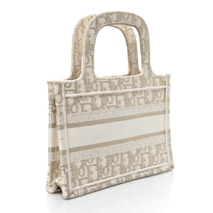 Christian Dior Oblique Mini Book Tote Gold Multicolor 3 of 9
