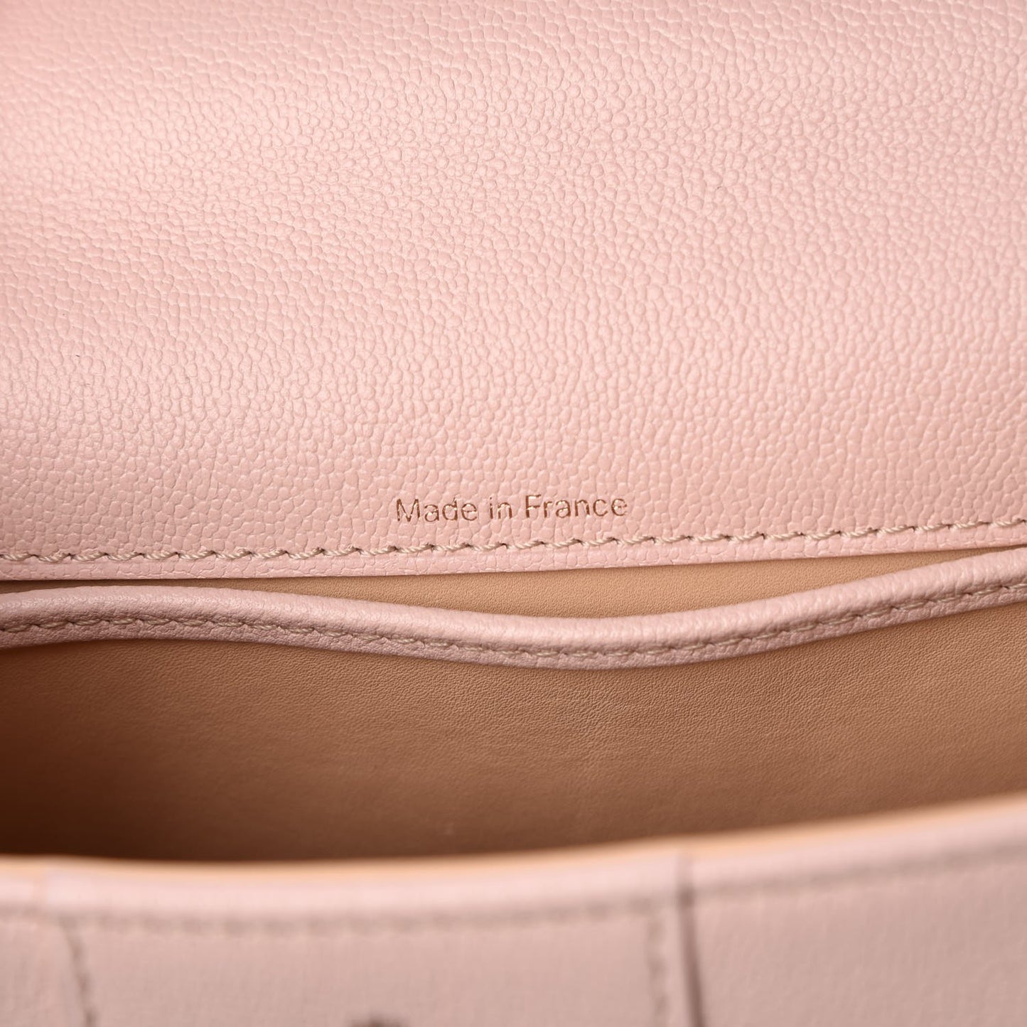 Grained Calfskin Mini Brillant Satchel Light Pink
