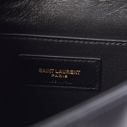 Saint Laurent Lambskin Matelasse Monogram Large Vicky Chain Bag Black 8 of 9