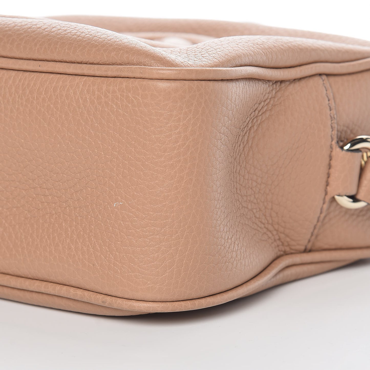 Pebbled Calfskin Small Soho Disco Bag Rose Beige