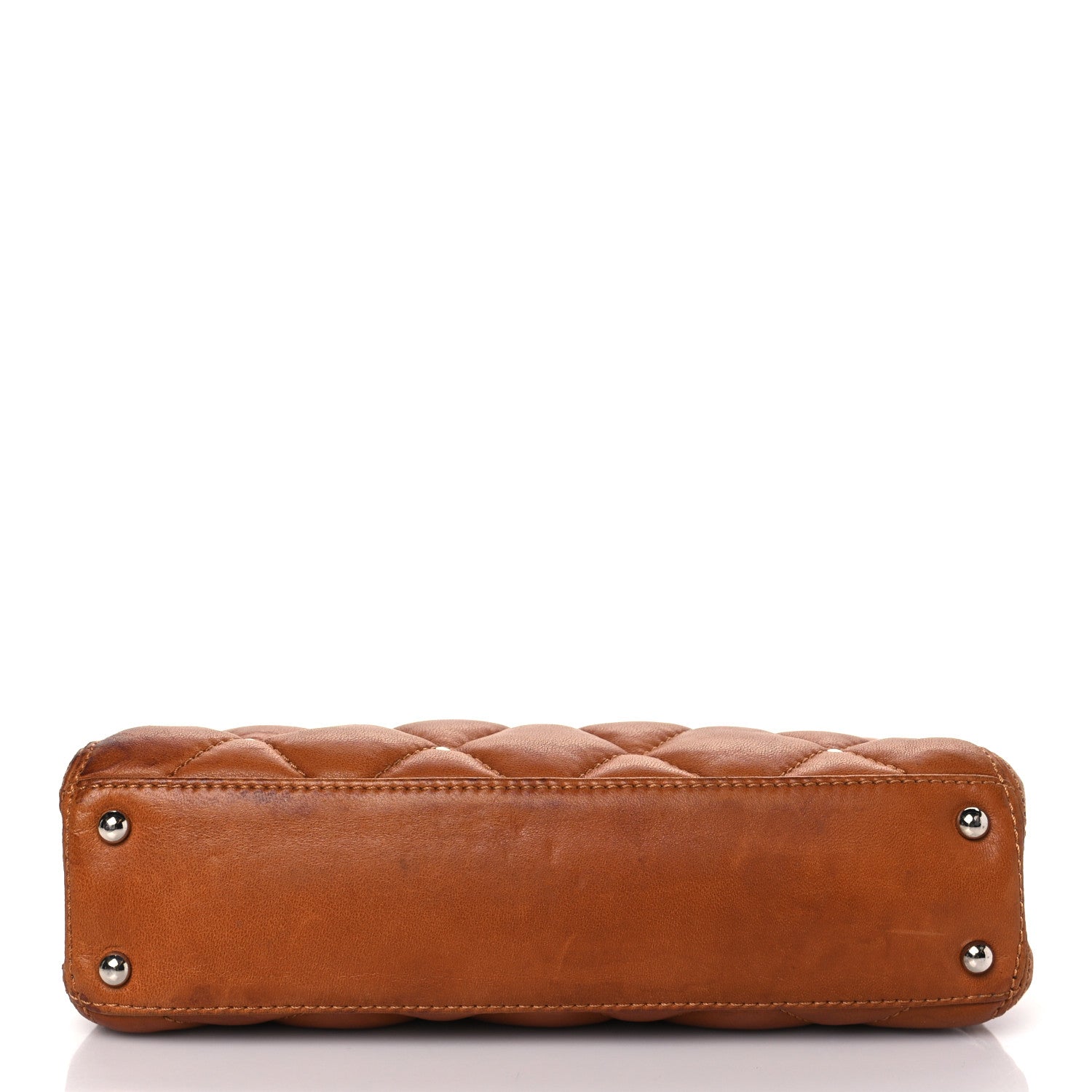 Chanel Calfskin Quilted Tote Brown 9 of 9