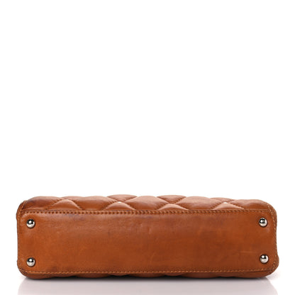 Chanel Calfskin Quilted Tote Brown 9 of 9