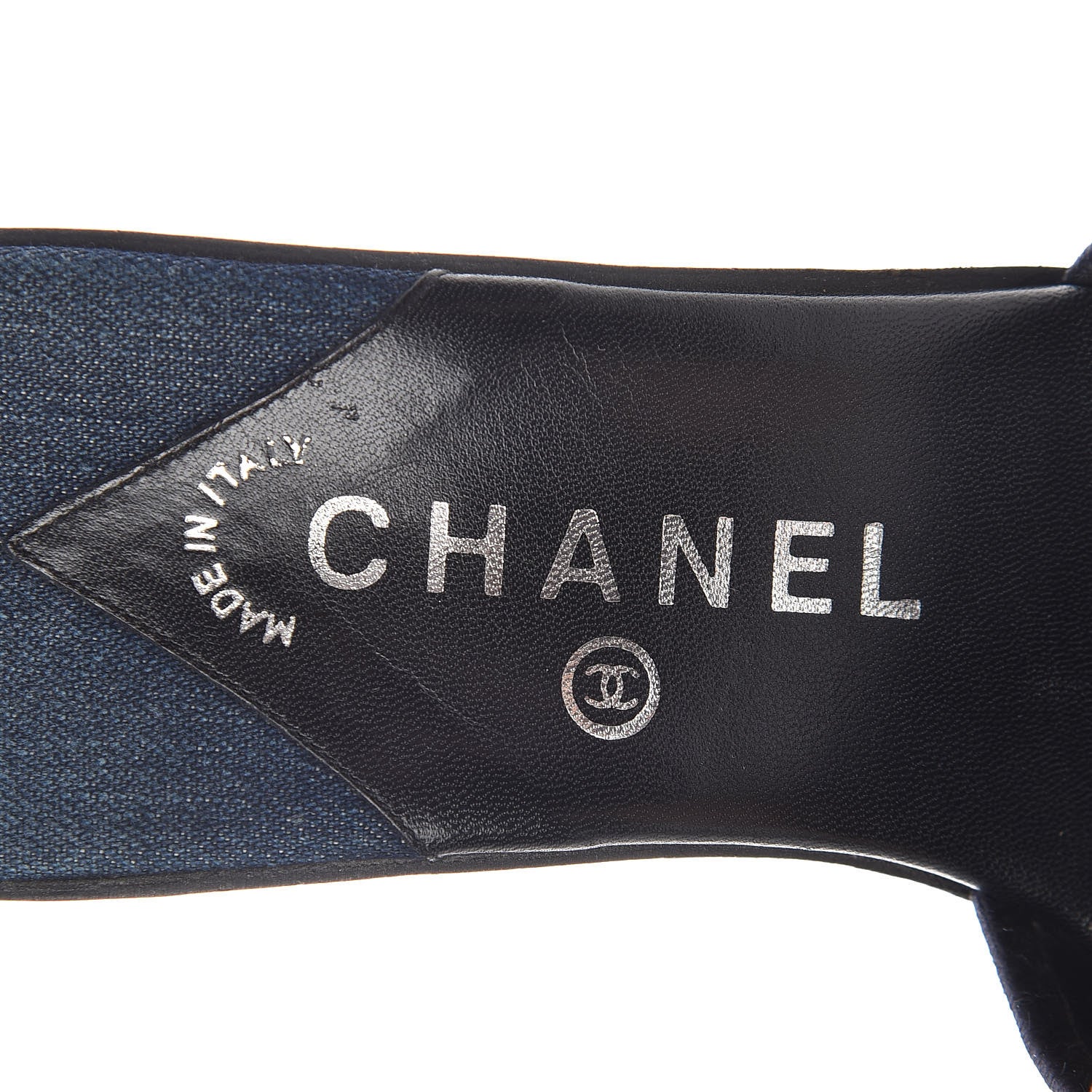 Chanel Denim CC Sandals Blue 38 11 of 11