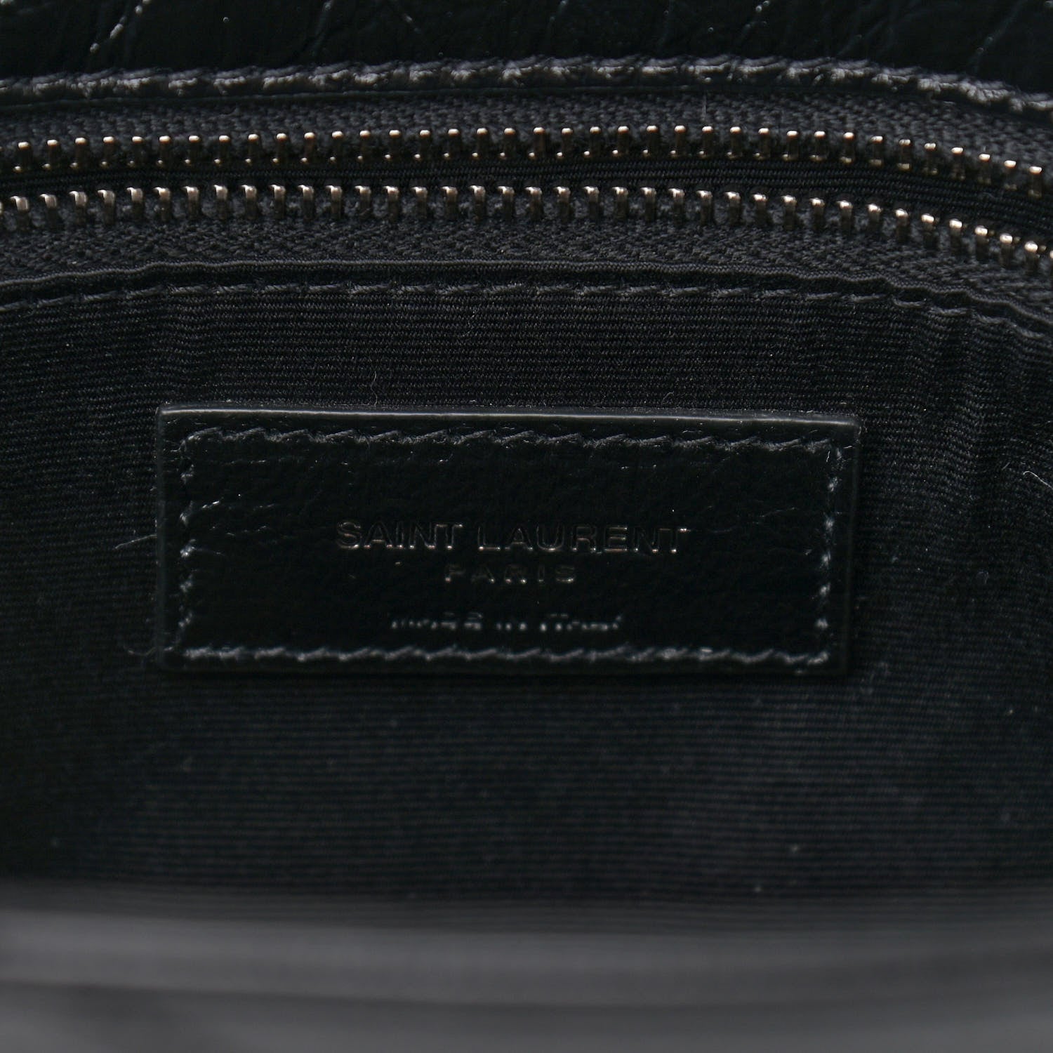 Saint Laurent Crinkled Calfskin Matelasse Monogram Large Niki Chain Satchel Black 6 of 9