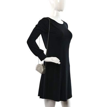 Judith Leiber Swarovski Crystal Minaudiere Clutch Silver 2 of 10