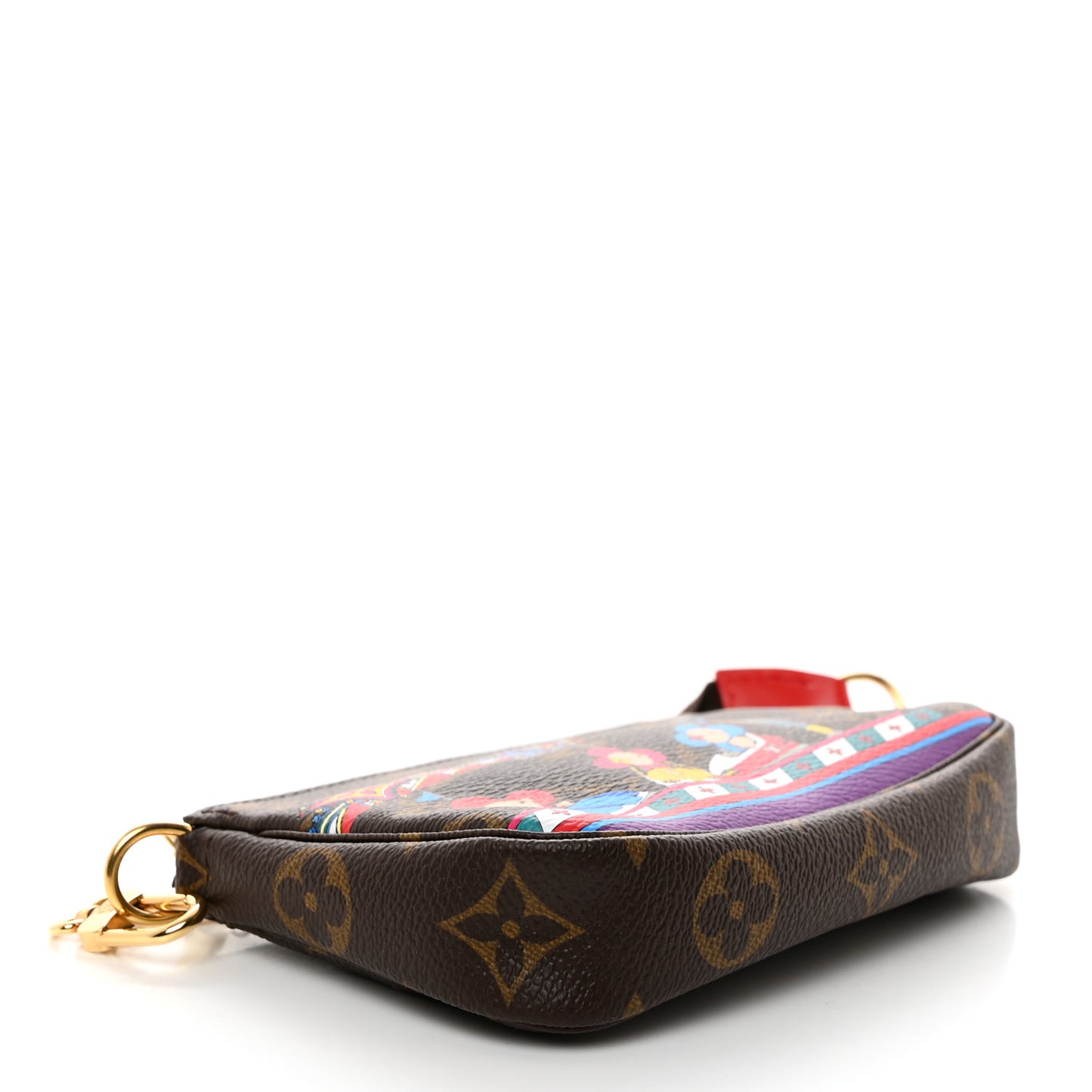 Monogram 2020 Christmas Animation Bumper Cars Mini Pochette Accessories Coquelicot
