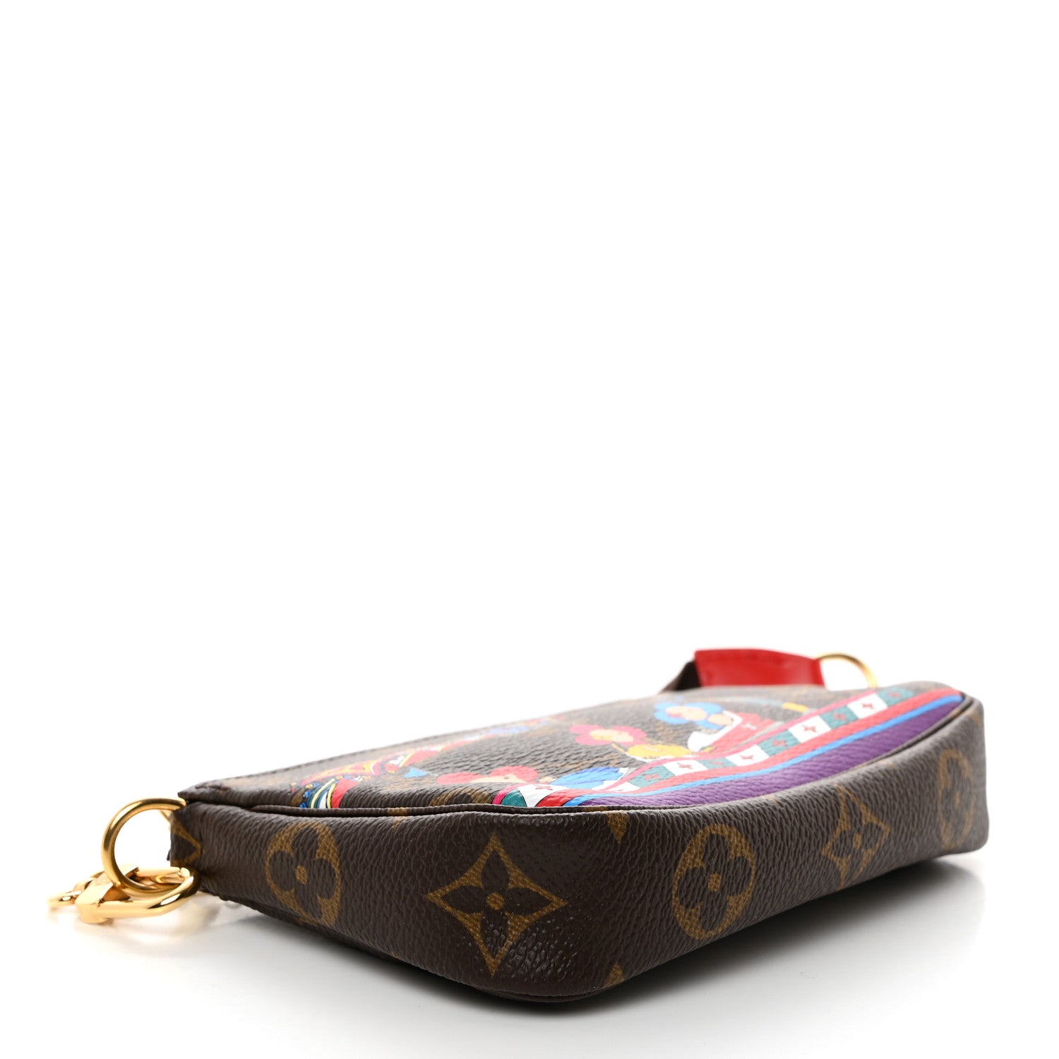 Louis Vuitton Monogram 2020 Christmas Animation Bumper Cars Mini Pochette Accessories Coquelicot 4 of 7