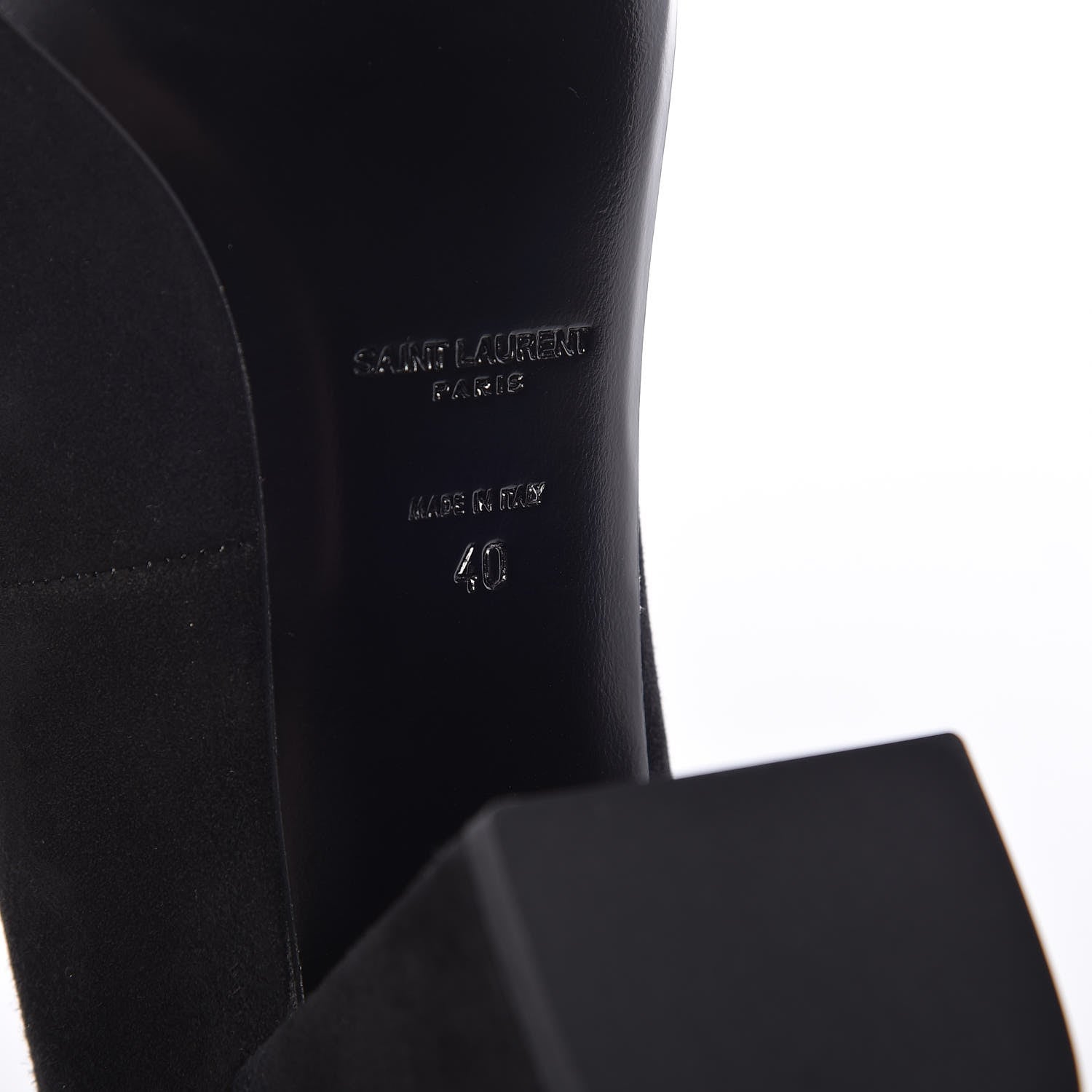 Saint Laurent Suede Babies Ankle Strap Pumps 40 Black 8 of 12