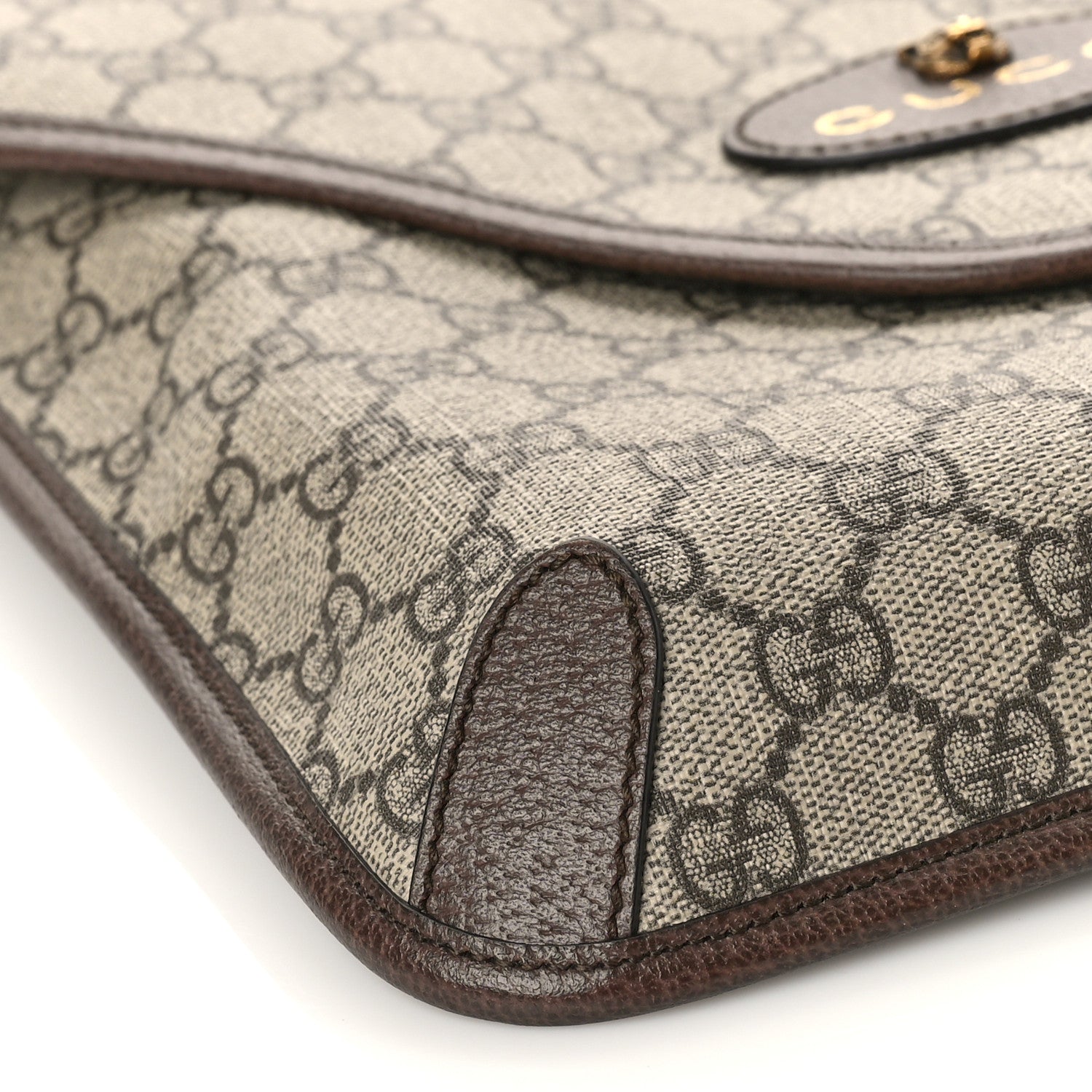Gucci GG Supreme Monogram Web Medium Neo Vintage Flap Messenger Bag Beige New Acero 8 of 9