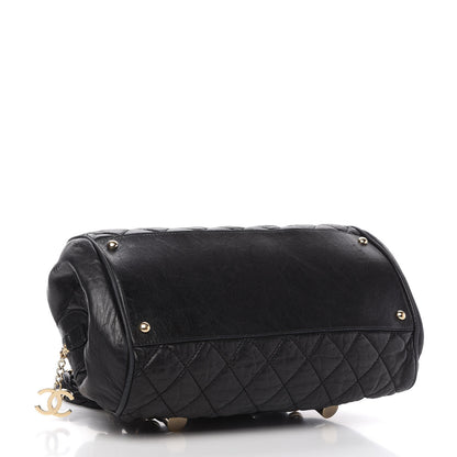 Chanel Distressed Lambskin Lady Braid Bowler Black 4 of 10