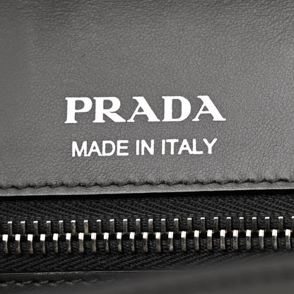 Prada Saffiano City Calfskin Studded Large Elektra Shoulder Bag Mercurio Black 6 of 14
