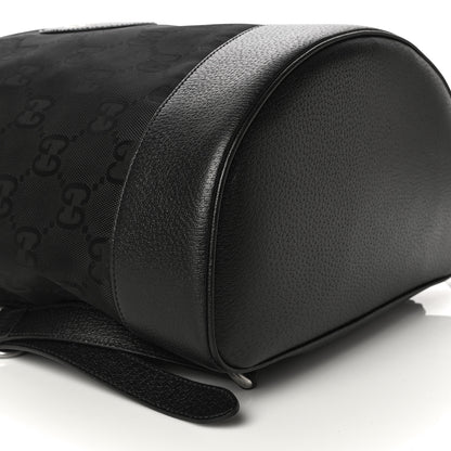 Gucci Econyl Nylon Monogram Off The Grid Drawstring Bucket Backpack Black 9 of 10