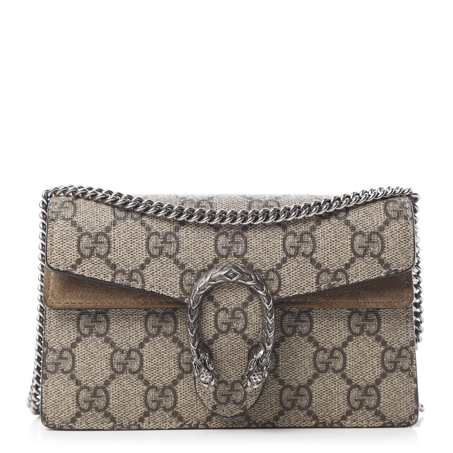 GG Supreme Monogram Super Mini Dionysus Shoulder Bag Taupe