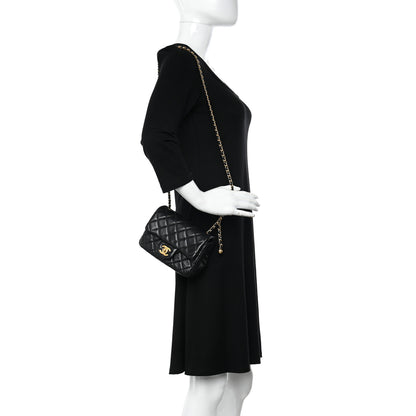 Chanel Lambskin Quilted Mini Pearl Crush Flap Black 2 of 11