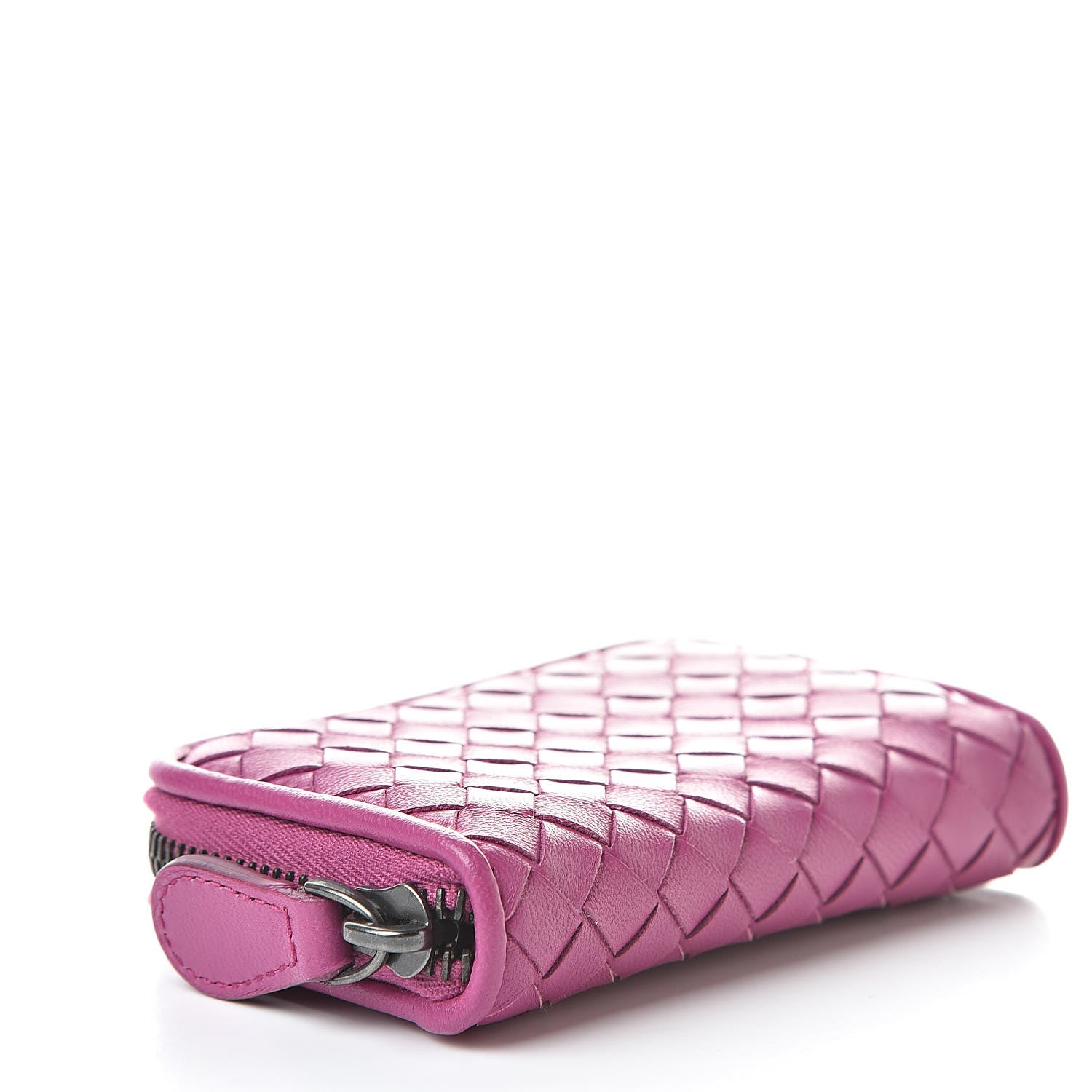 Bottega Veneta Nappa Intrecciato Zip Around Coin Purse Ametista 4 of 8