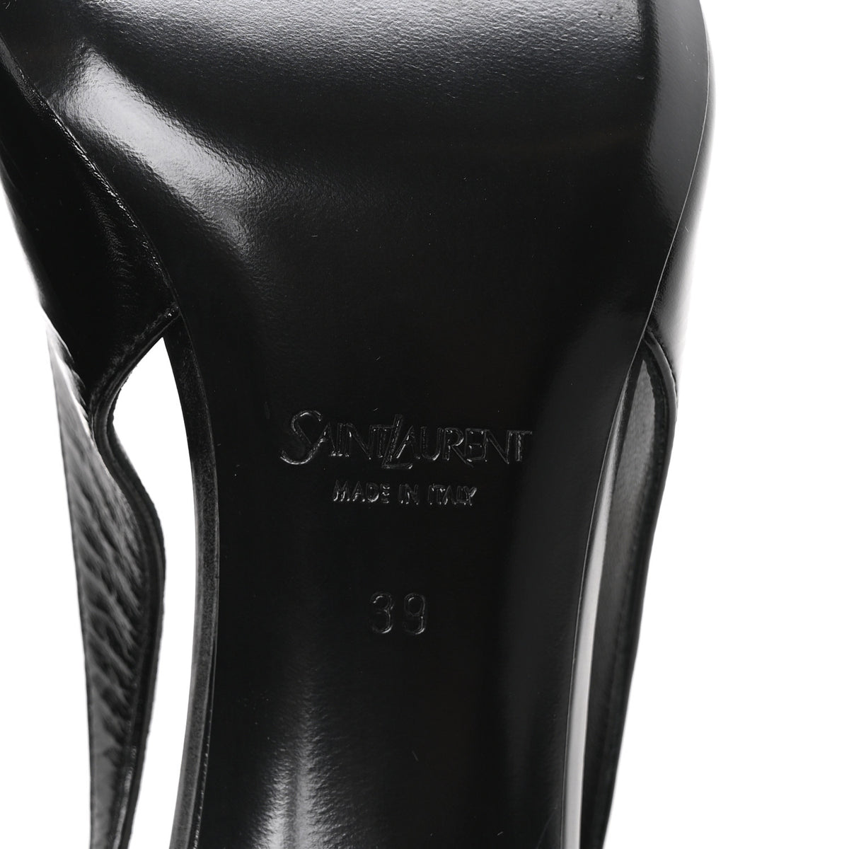 Saint Laurent Nappa Babylone Breteuil Slingback Pumps 39 Bordeaux 7 of 9