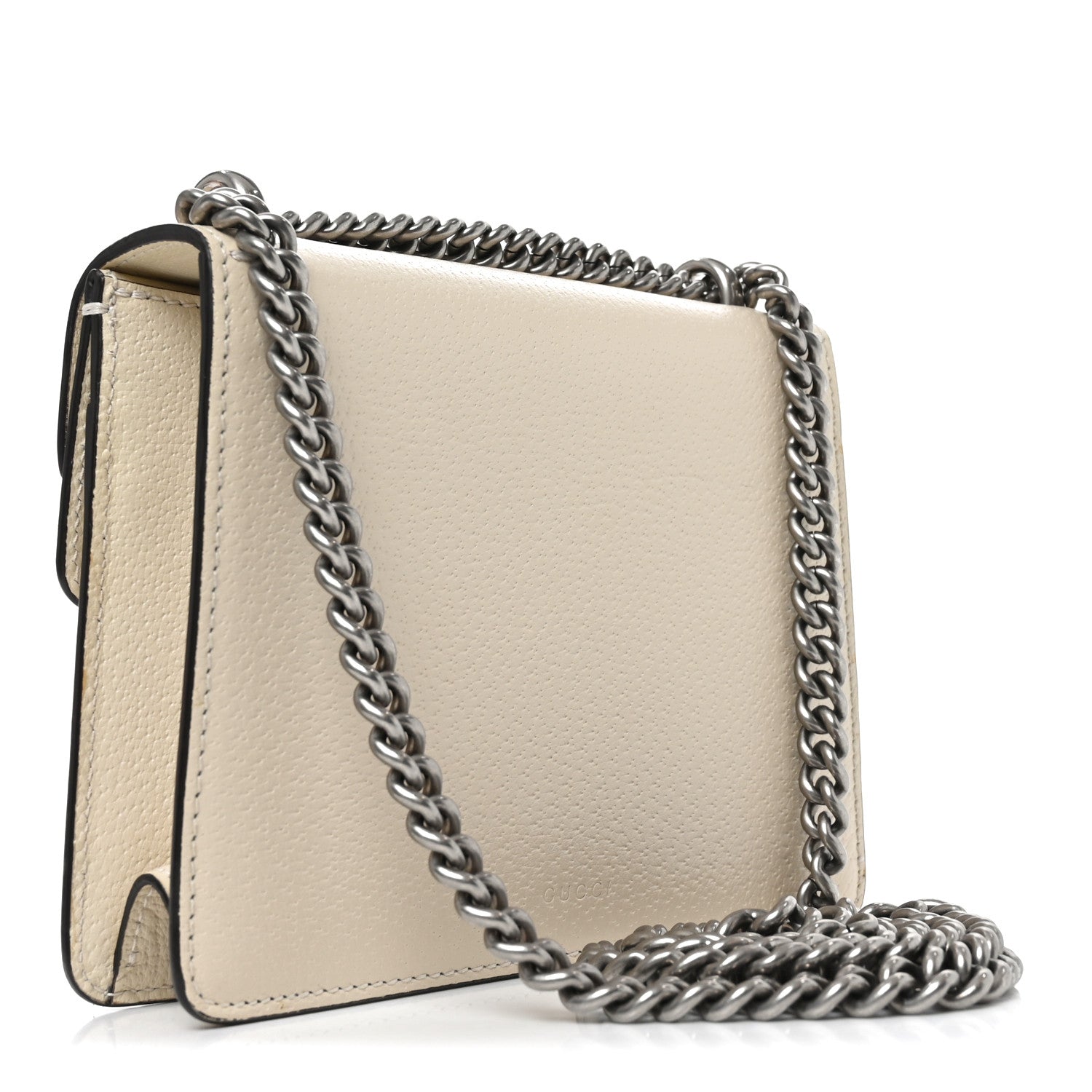 Gucci Textured Calfskin Crystal Mini Dionysus Shoulder Bag Mystic White 3 of 10
