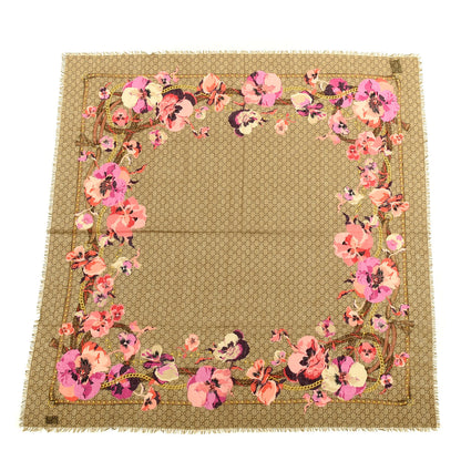 Gucci Wool Jacquard GG Monogram Big Panshie Fringe Shawl Roseate Beige 1 of 5