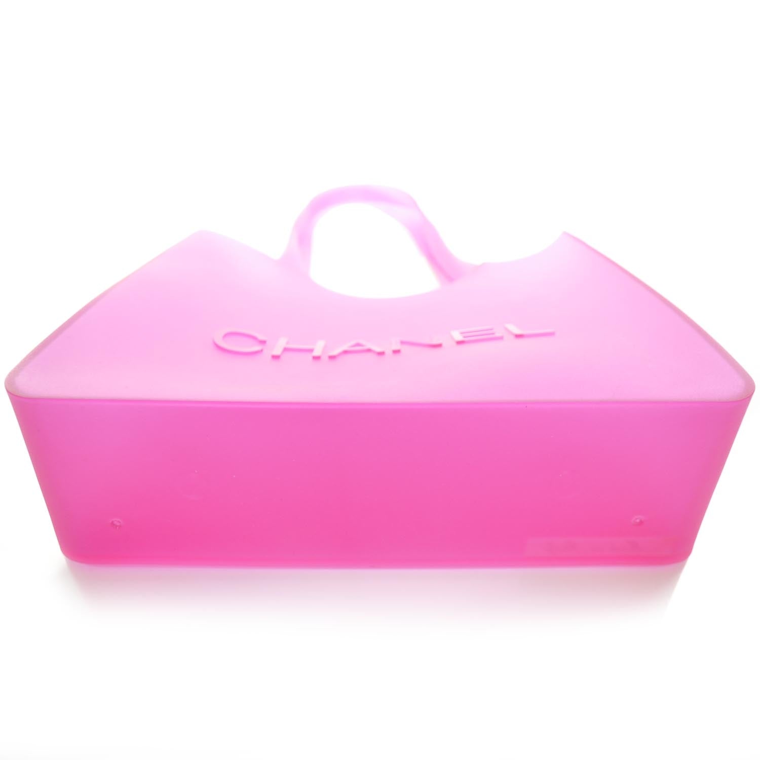 Chanel Jelly Rubber Small Tote Pink 4 of 8