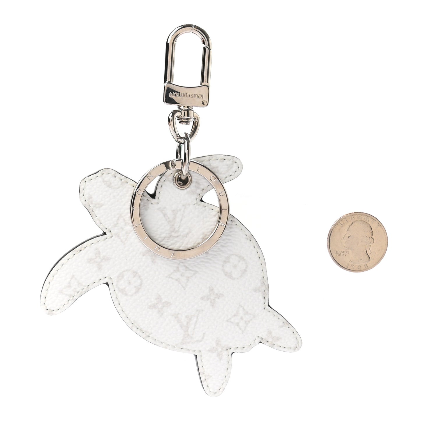 Monogram Turtle Bag Charm Key Holder Green