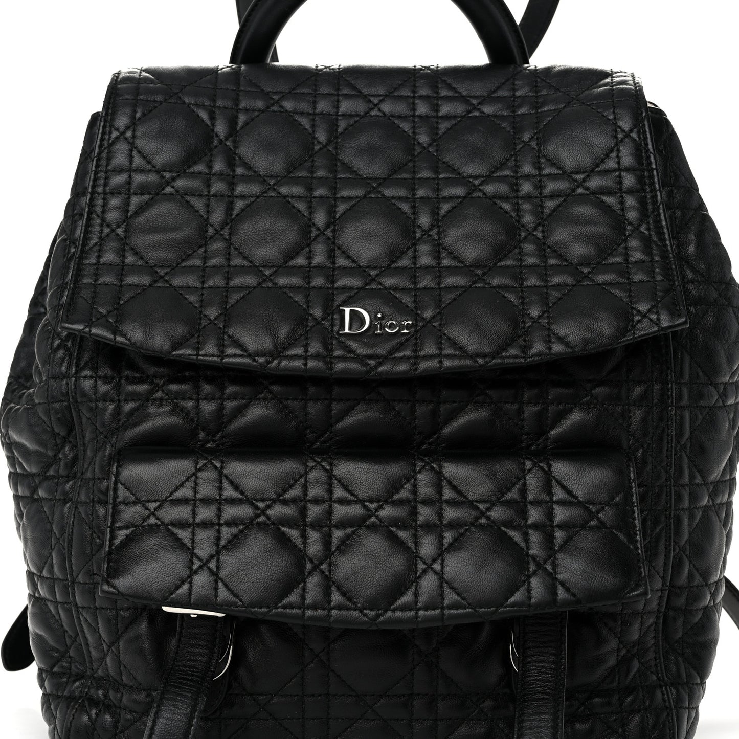 Lambskin Cannage Large Stardust Backpack Black