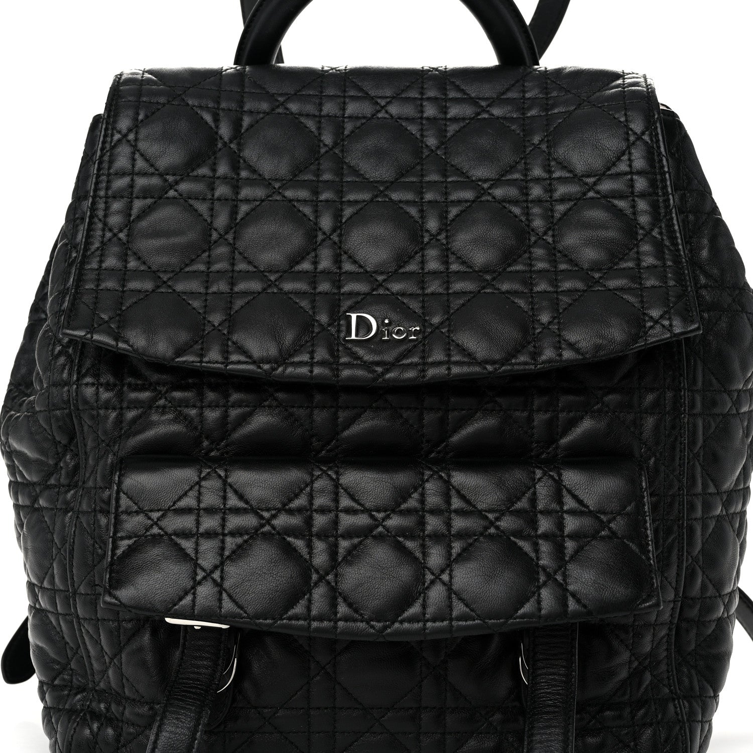 Christian Dior Lambskin Cannage Large Stardust Backpack Black 8 of 12