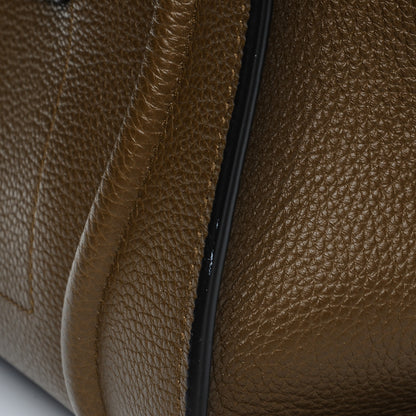 Celine Drummed Calfskin Mini Luggage Moss Green 8 of 10