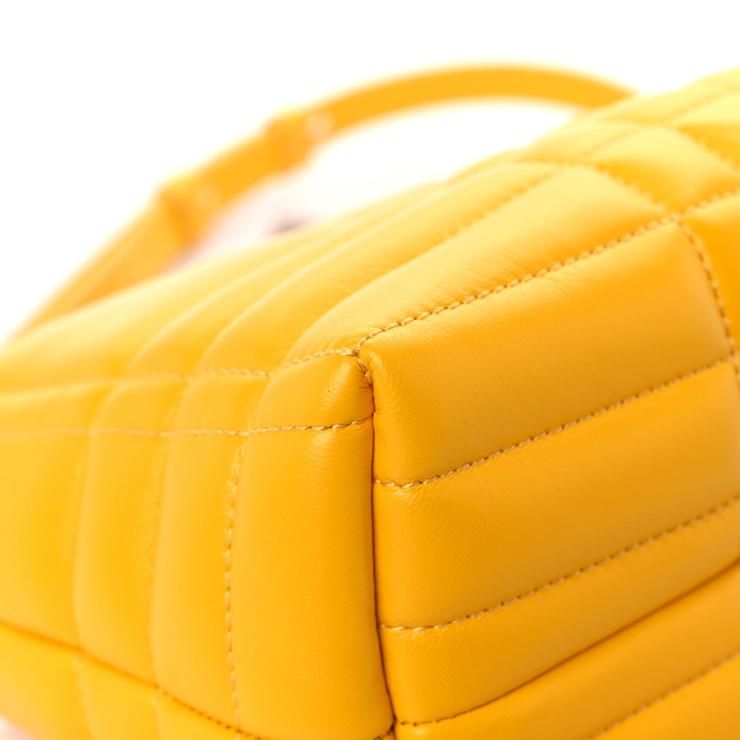 Calfskin Quilted Small Lola Zip Deep Saffron