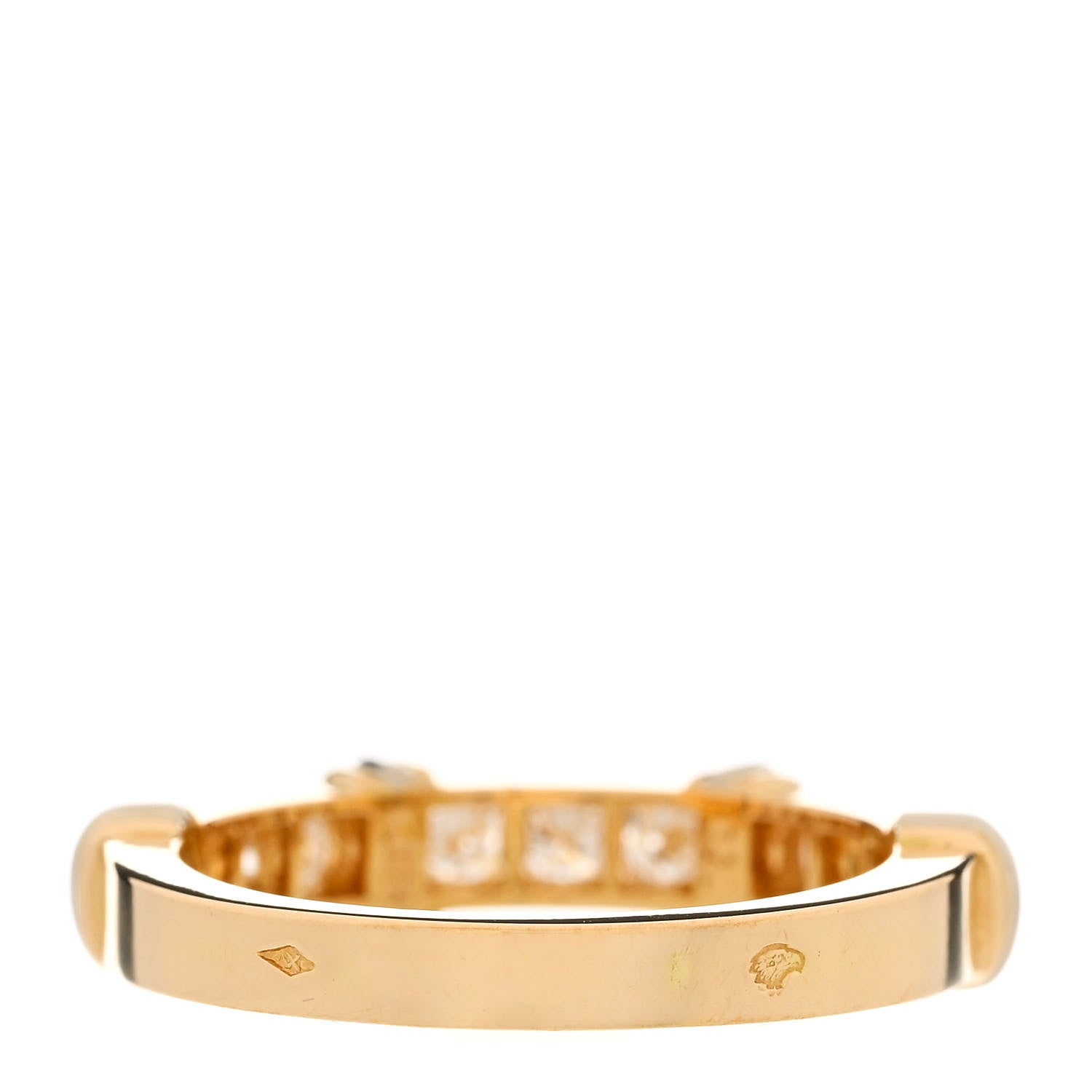 Cartier 18K Yellow White Gold Diamond Half Contessa Band Ring 50 5.5 3 of 8