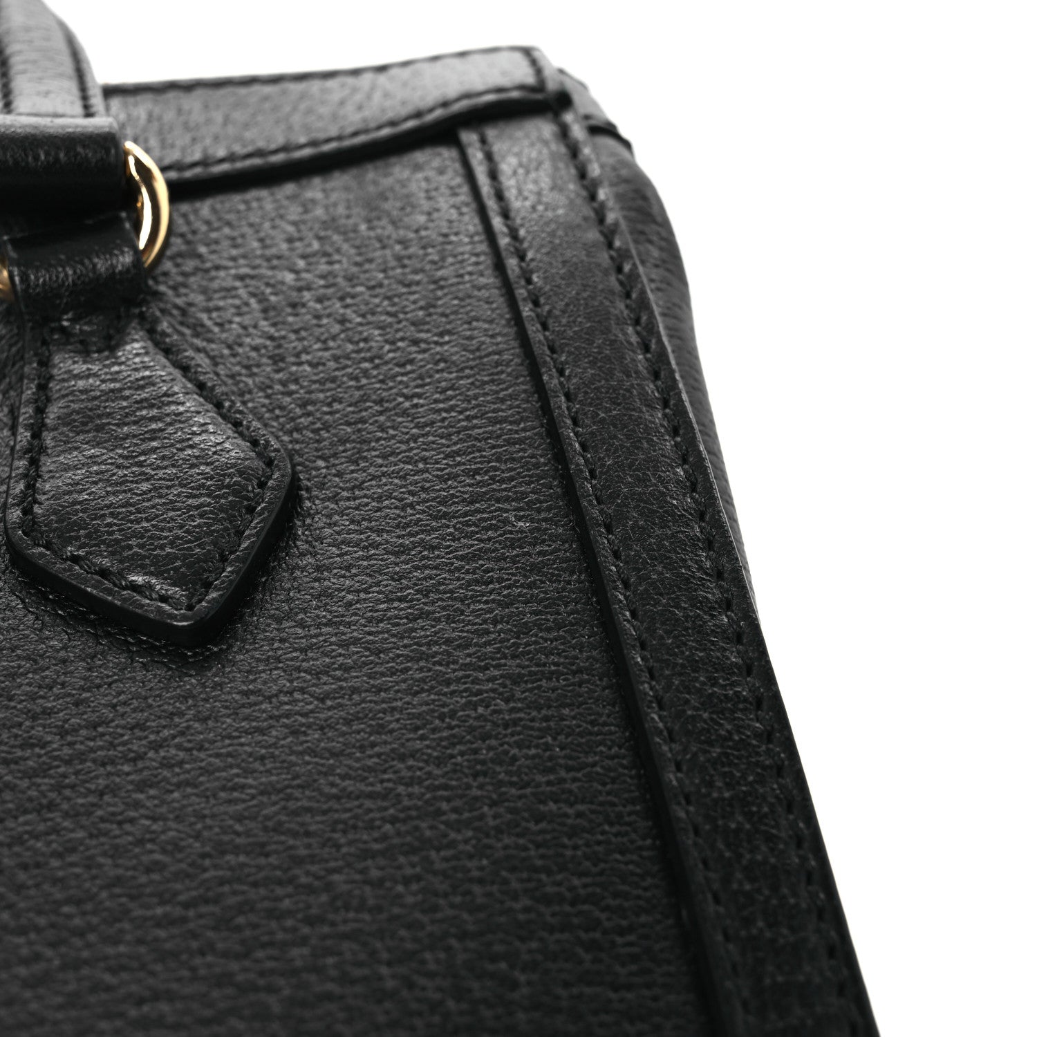 Gucci Textured Calfskin Web Small Ophidia Tote Bag Black 12 of 13