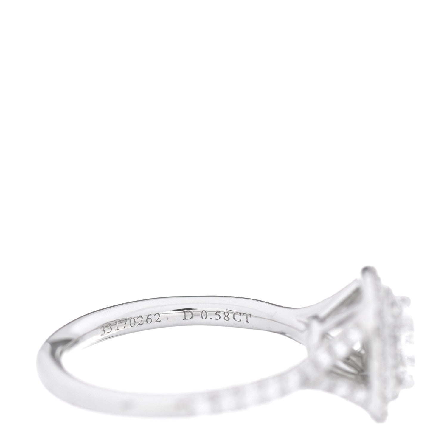 Tiffany Platinum Diamond .58ct Soleste Cushion Cut Double Halo Engagement Ring 48 4.5 5 of 6