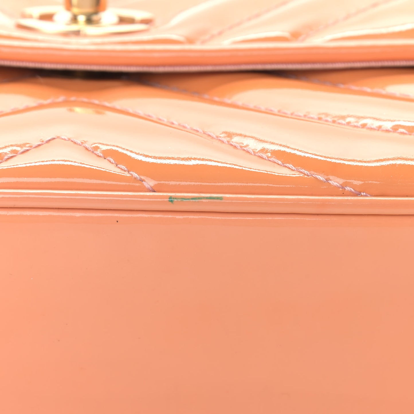 Patent Quilted East West Flap Rose