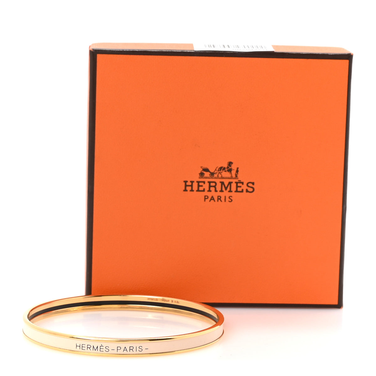 Enamel Printed Extra Narrow Uni Bracelet 70 Creme