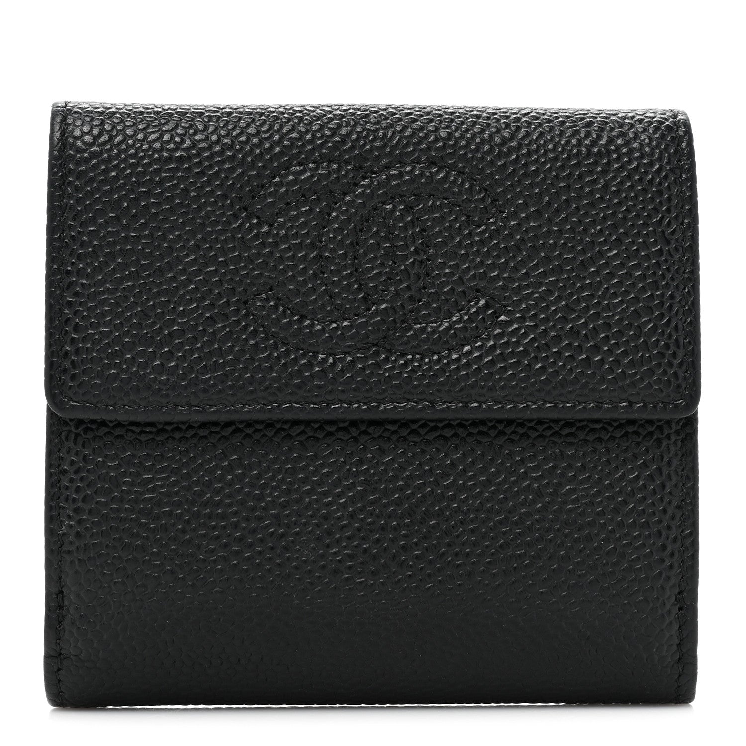 Chanel Caviar Timeless CC Compact Flap Wallet Black 1 of 11