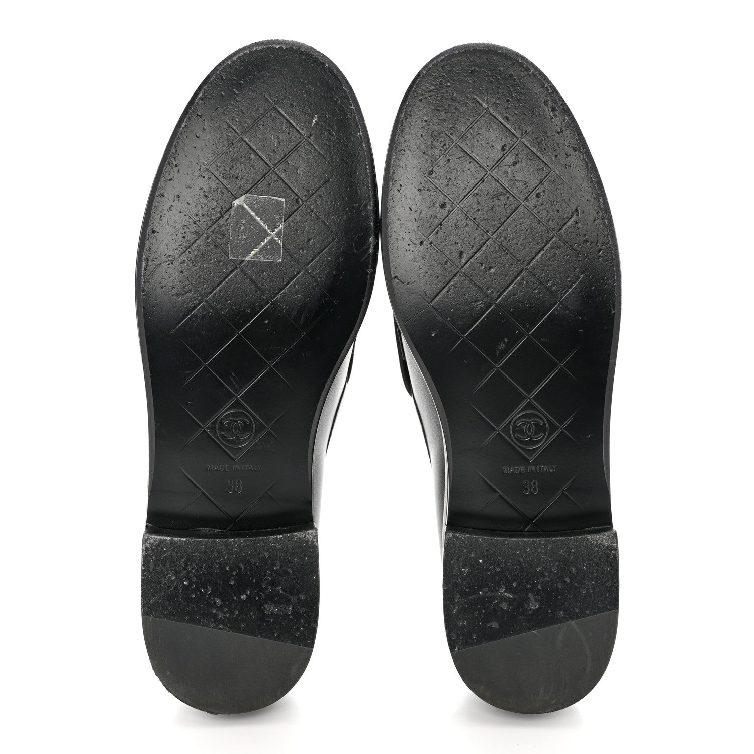 Chanel Lambskin Quilted CC Turnlock Loafers 38 Black 5 of 9
