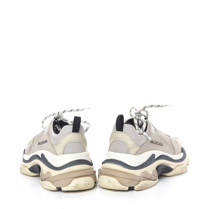Balenciaga Fabric Mesh Womens Triple S Sneakers 38 Beige Black 6 of 15