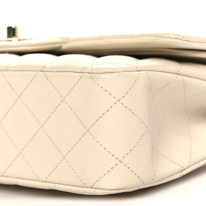 Chanel Caviar Quilted Medium Double Flap White 10 of 10