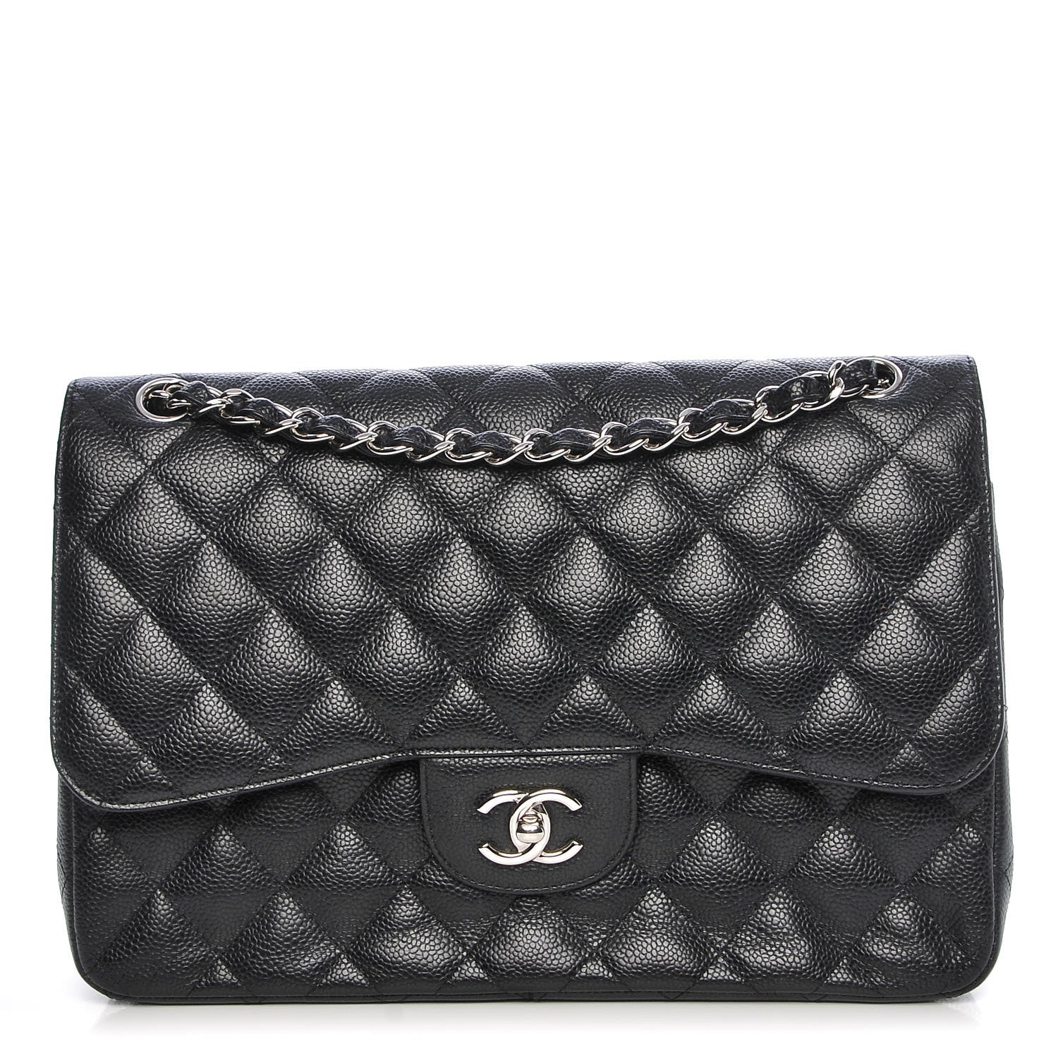Chanel Caviar Quilted Jumbo Double Flap Black 1 of 12