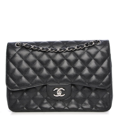 Chanel Caviar Quilted Jumbo Double Flap Black 1 of 12