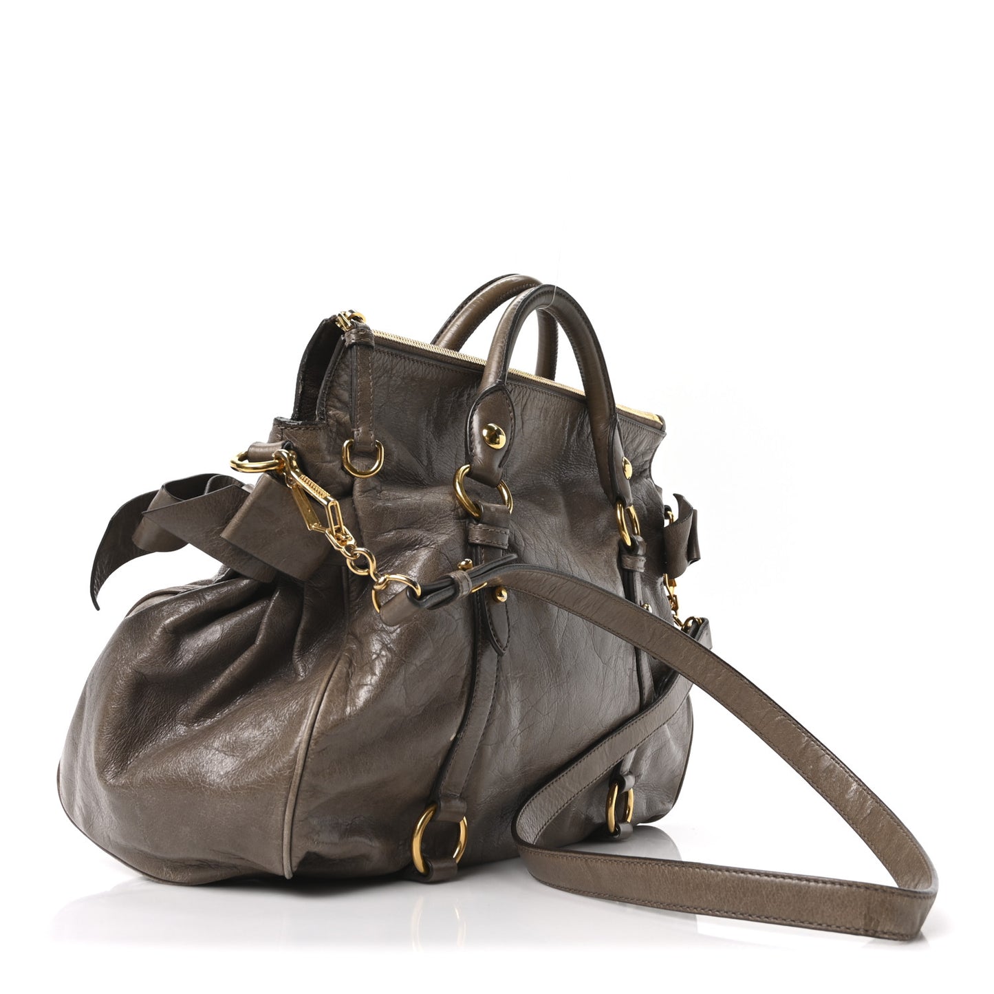 Vitello Lux Bow Bag Pomice