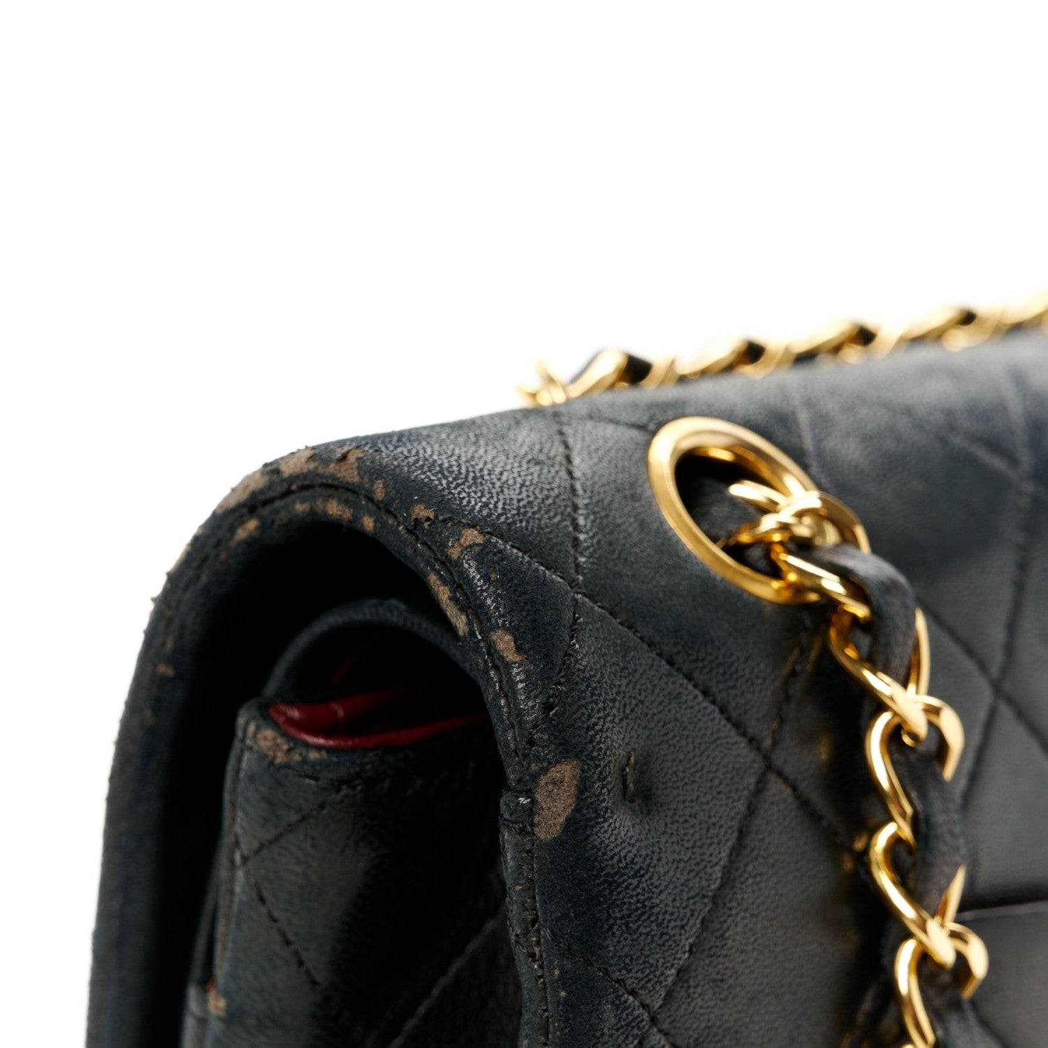 Chanel Lambskin Quilted Medium Double Flap Black 13 of 15
