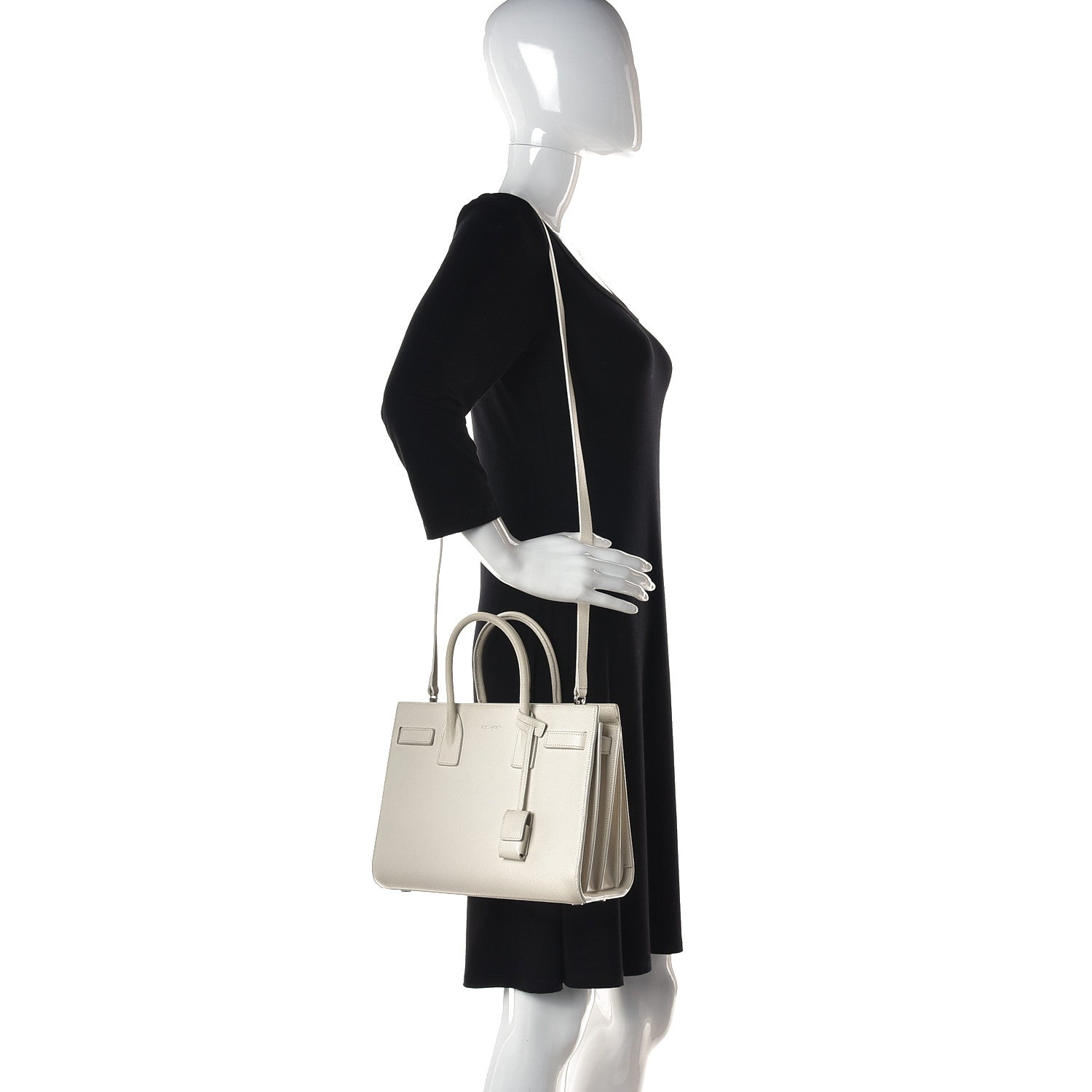 Saint Laurent Grained Calfskin Baby Sac De Jour Crema Soft 2 of 11