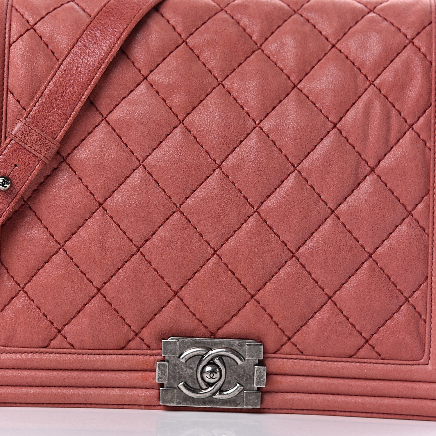 Chanel Iridescent Calfskin Quilted New Medium Gentle Boy Flap Red 8 of 10