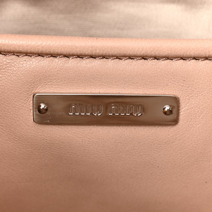 Miu Miu Nappa Matelasse Crystal Flap Clutch Cammeo 6 of 11