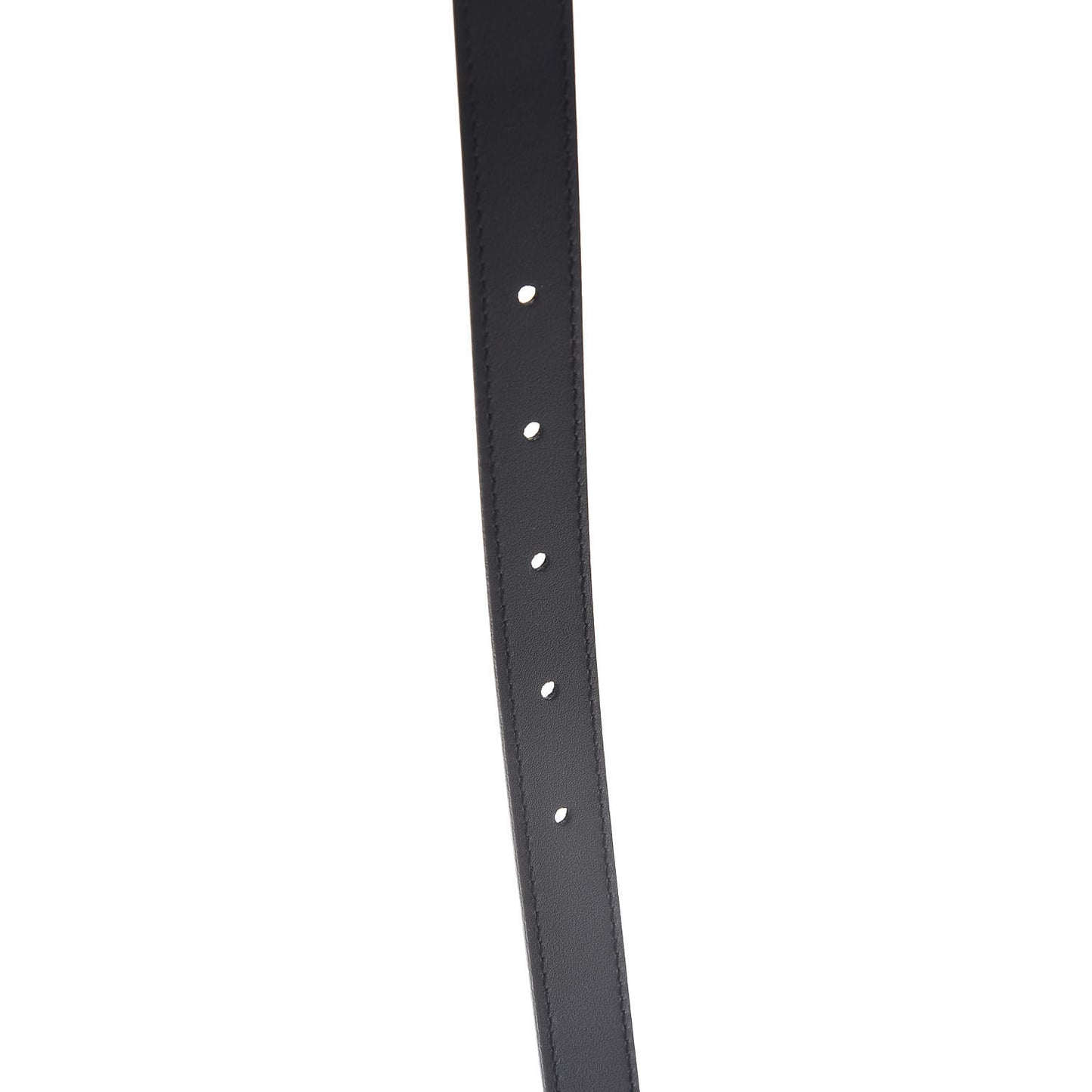 Calfskin Pearl Double G 20mm Belt 100 40 Black Cream