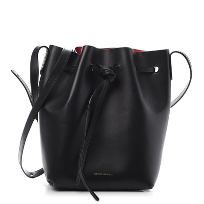 Mansur Gavriel Vegetable Tanned Calfskin Mini Bucket Bag Black Flamma 1 of 11